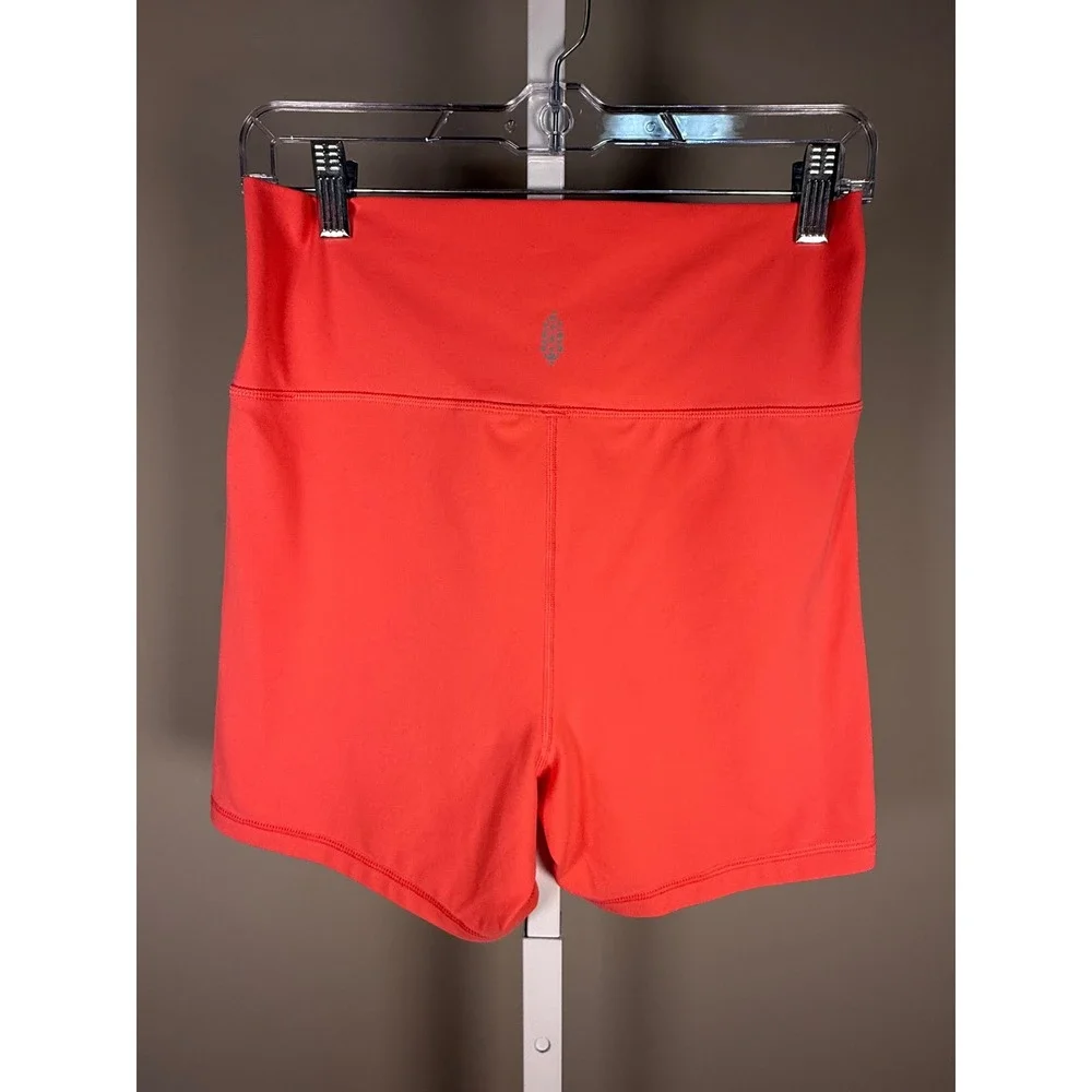 Free People FP Movement Never Better Bike Shorts Coral Red L 5